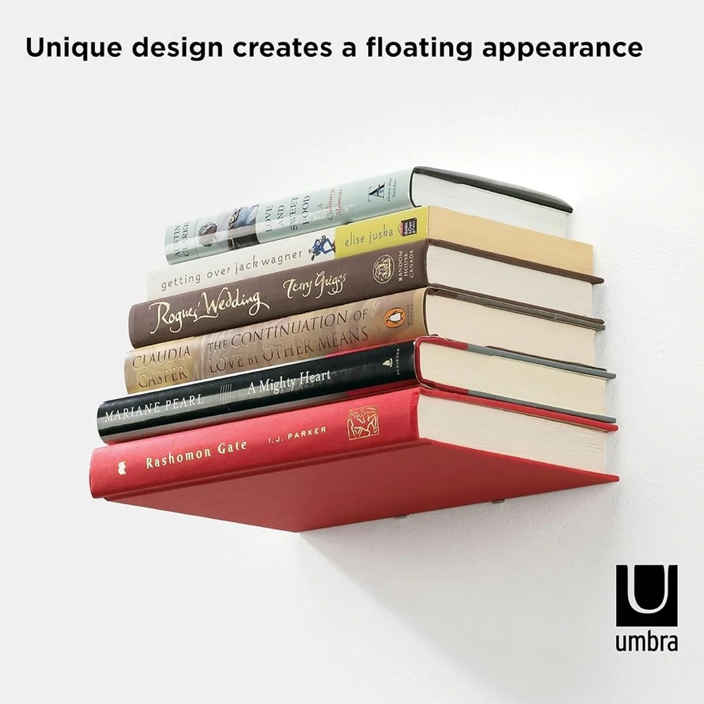 Umbra Red Floating Book Shelf